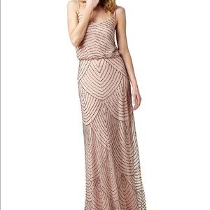 Adrianna Papell Art deco blouson beaded gown